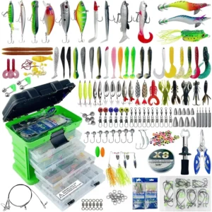 Comprehensive Fishing Lures Kit with Tackle Box